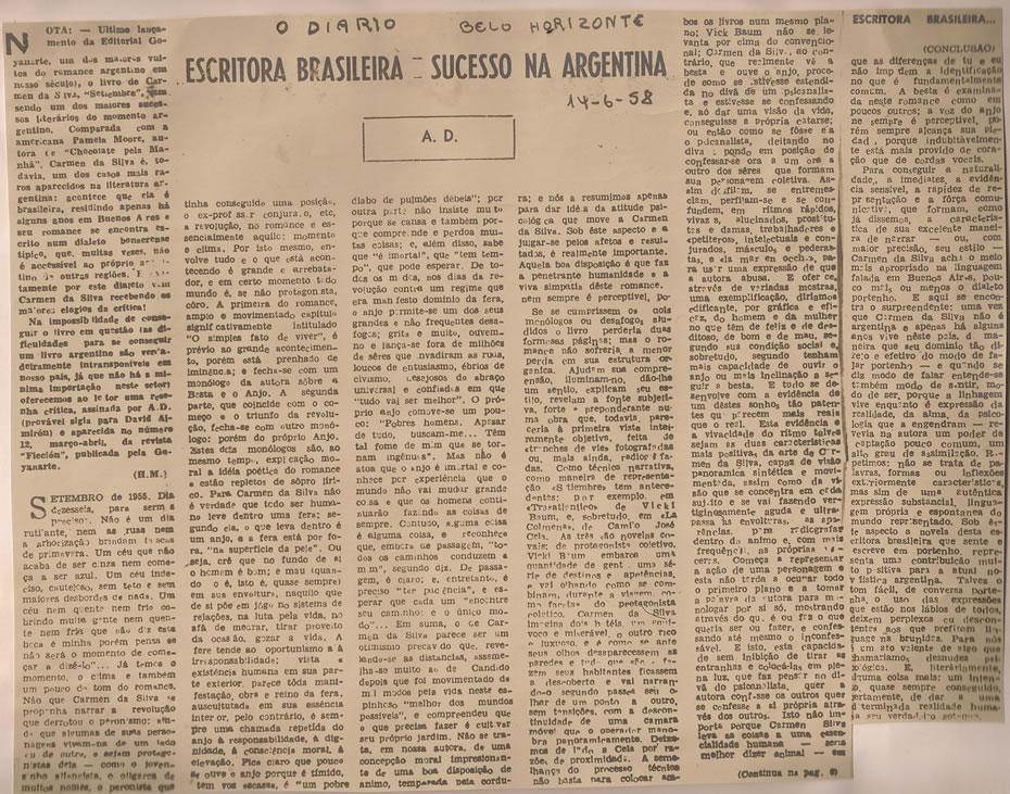 14 de Junho de 1958 - O Diário - Belo Horizonte