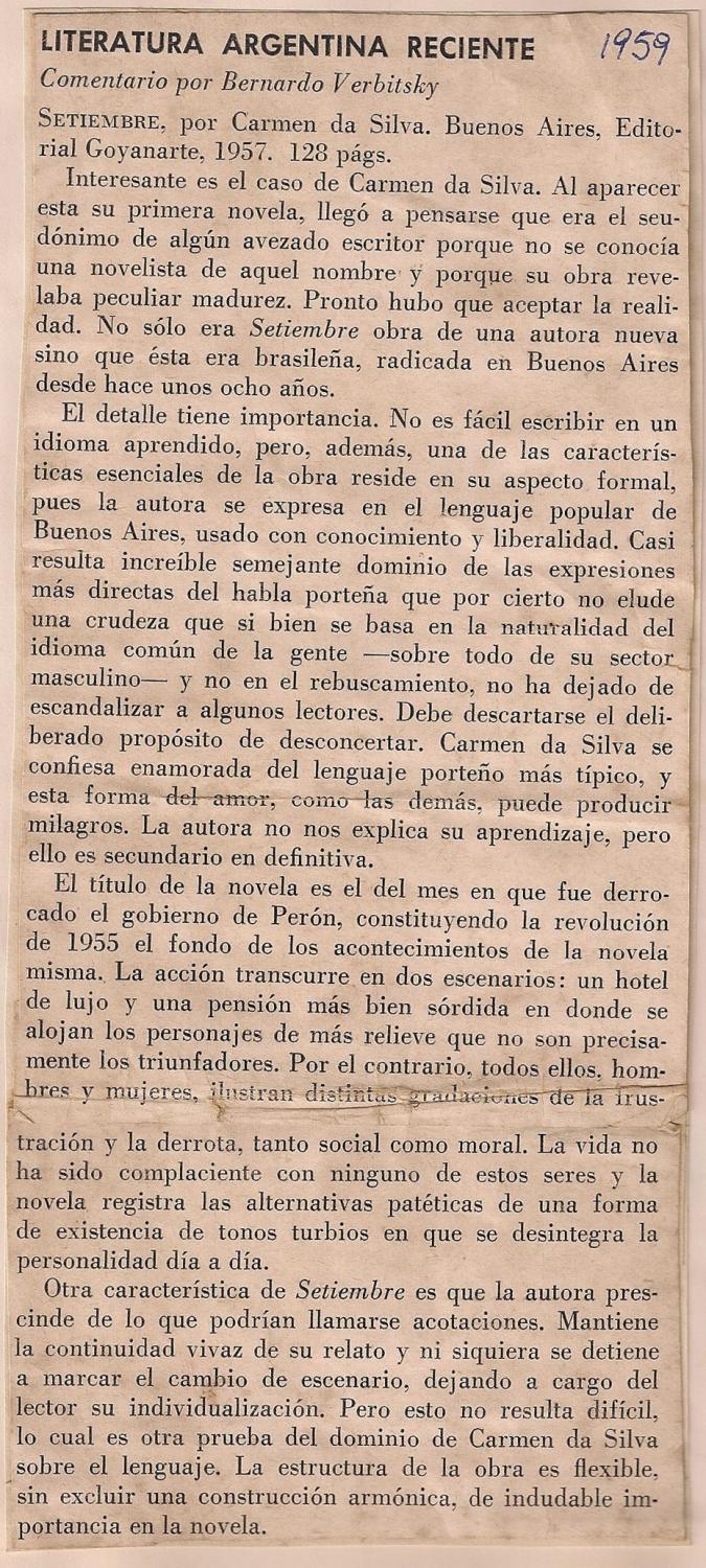 1959 - Literatura Argentina Reciente