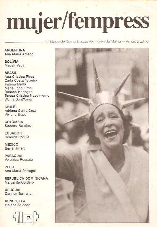 Carmen participa da passeata de 8 de maro de 1984. Foto cedida por Eunice Gutman