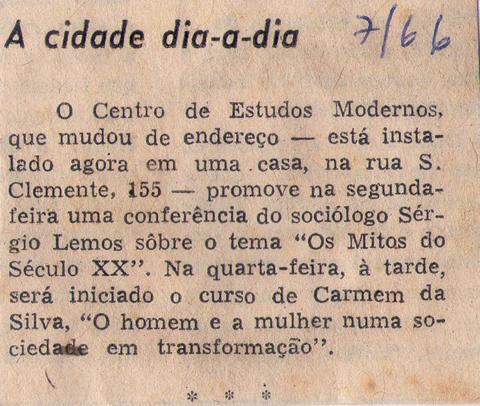 Julho de 1966. A cidade dia-a-dia.
