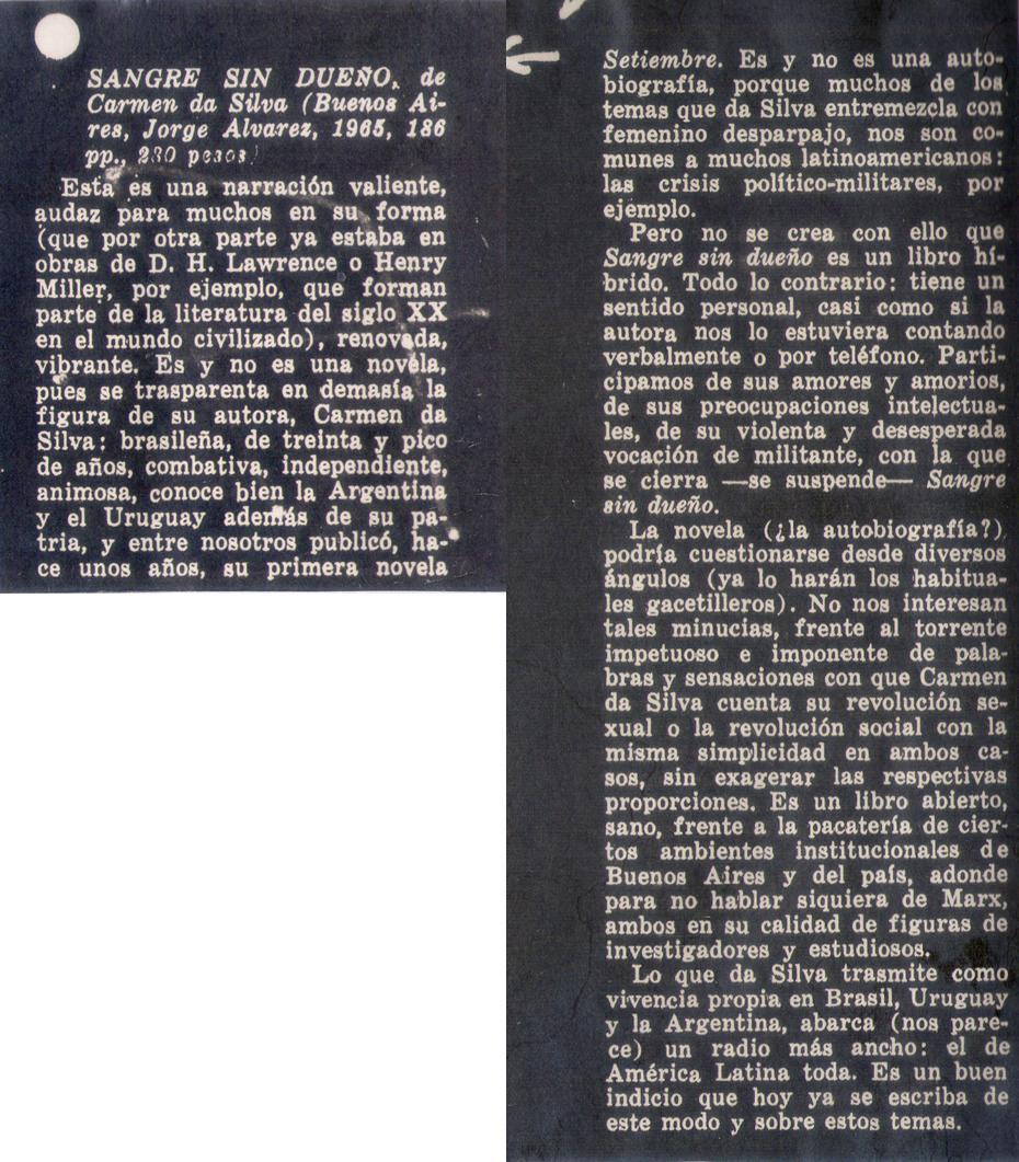 1970. Sangre sin dueo.