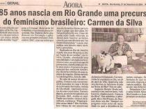 H 85 anos nascia em Rio Grande uma precursora do feminismo brasileiro - Jornal Agora - Rio Grande, 31/12/2004