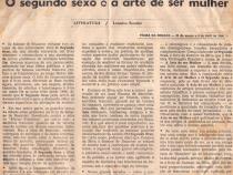 31 de Março a 6 de Abril de 1966 - Folha da Semana. O segundo sexo e a arte de ser mulher.