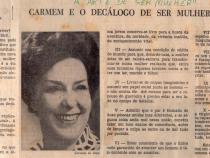 29 de Abril de 1966 - Jornal Brasil. Carmem e o decálogo de ser mulher.