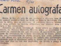 Maio de 1966 - Zero Hora. Carmen autografa.