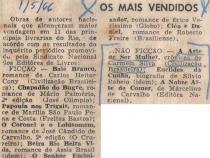 01 de Maio de 1966. Os mais vendidos.