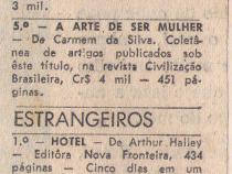 07 de Julho de 1966. Os best-sellers nacionais.