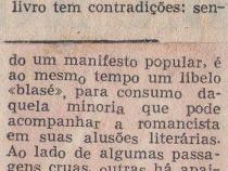 1970 - Jornal das Letras. Sangue sem dono.