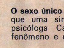 Abril de 1970. O sexo nico.