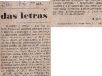 18 de Junho de 1970. Das letras.