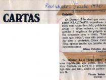 Julho de 1970 - Realidade. Cartas.