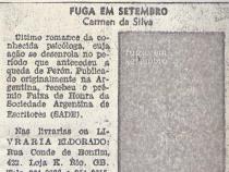 13 de Julho de 1973 - O Globo. Fuga em Setembro.