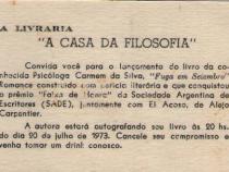 Julho de 1973 - A Casa da Filosofia.