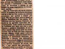 27 de Novembro de 1980 - Jornal do Brasil. Agresso masculina.