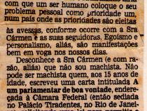 Dezembro de 1980 - Jornal do Brasil. Feminismo.