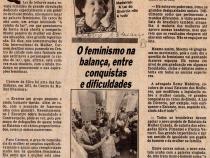 13 de Maro de 1983 - O Globo. O feminismo na balana, entre conquistas e dificuldades.