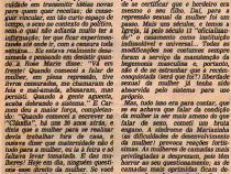 24 de Maio de 1984 - Folha de So Paulo. Condio da mulher, tema mais polmico que o sexo.