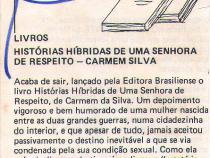 Junho de 1984 - Sexo Explcito. Histrias Hbridas de uma Senhora de Respeito - Carmem Silva.