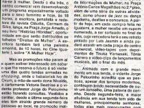 12 de Setembro de 1984 - A Tarde. Mulher tem programa especial no Iguatemi.