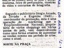 12 de Setembro de 1984 - Jornal da Bahia. Iguatemi faz promoes para a mulher.