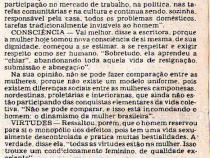 14 de Setembro de 1984 - Correio da Bahia. Escritora lana mulher-presidente.