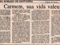 05 de Maio de 1985 - Jornal do Brasil. Carmem, sua vida valeu!